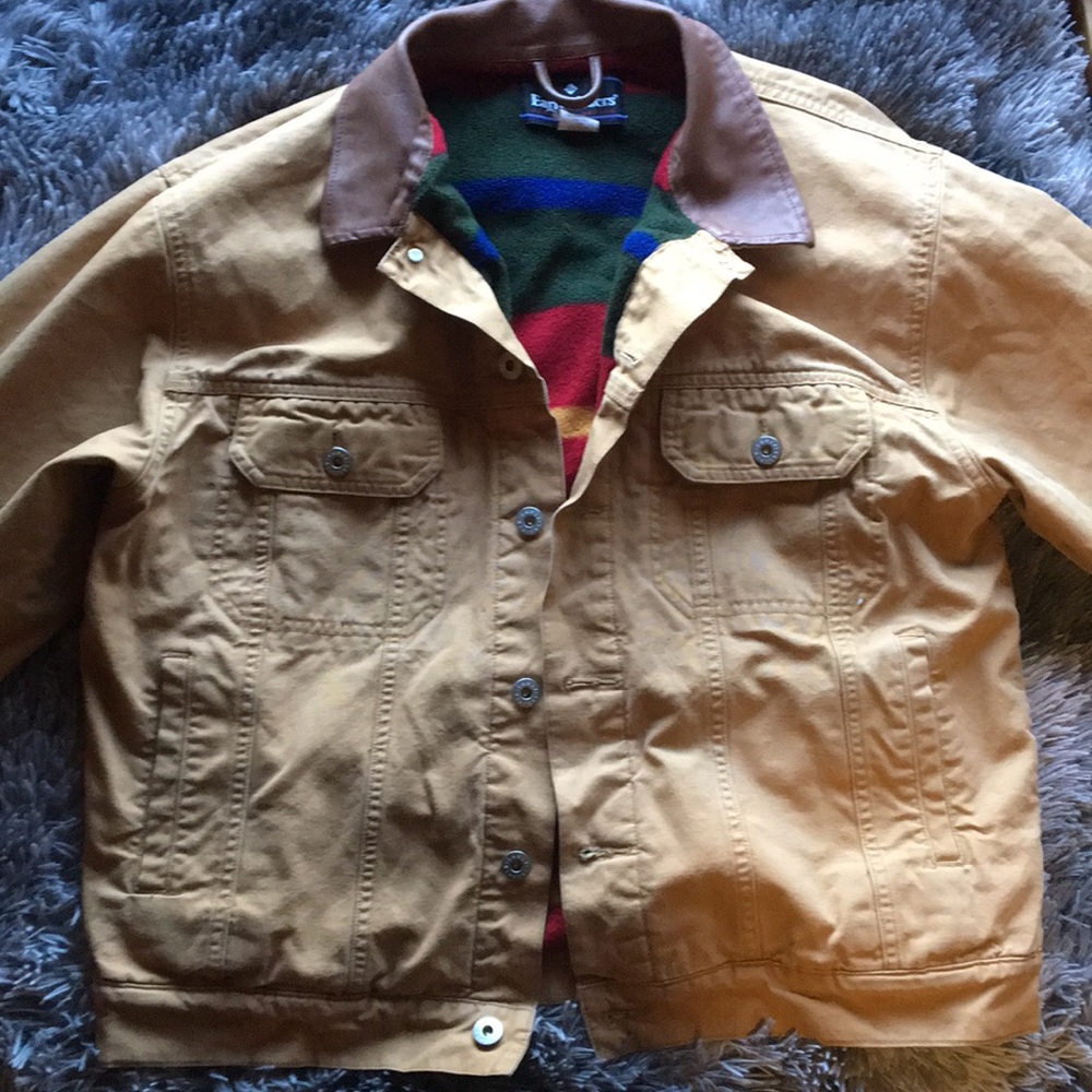 Beige Lined Denim Jacket